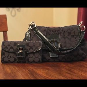 Authentic Coach Signature Small Bag with Wallet
